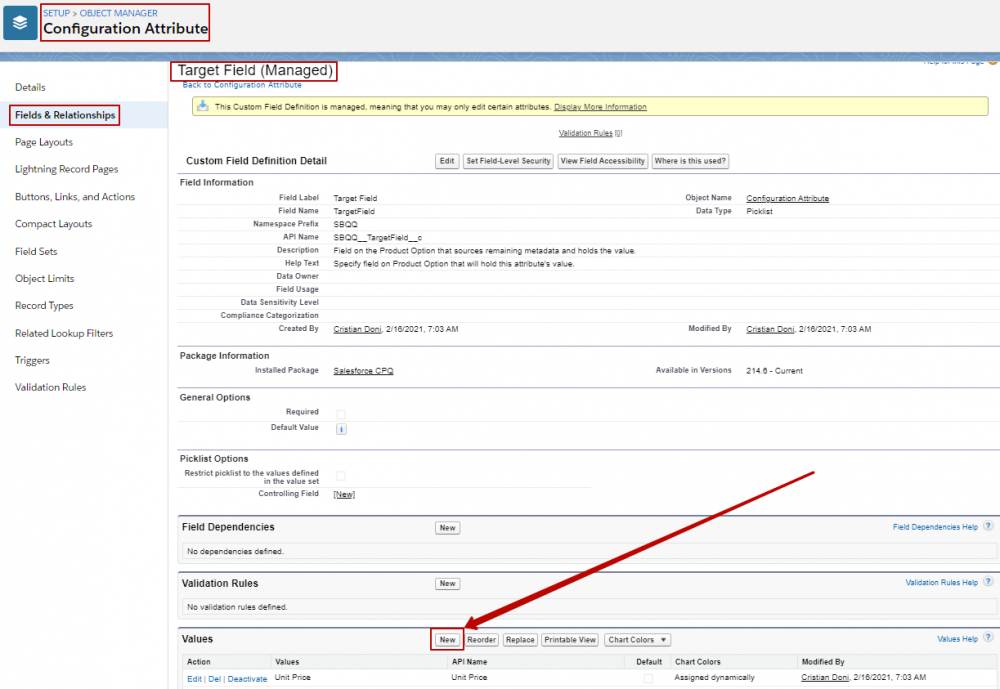 CPQ Add Values in Target Picklist On Configuration Attribute