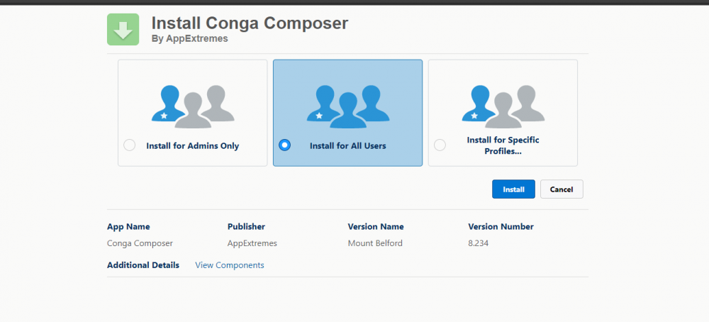 Conga Composer - install for all user