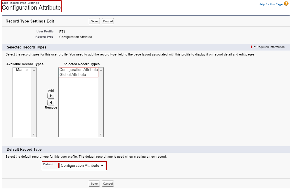 CPQ Enable Global Attributes for Specified Profile