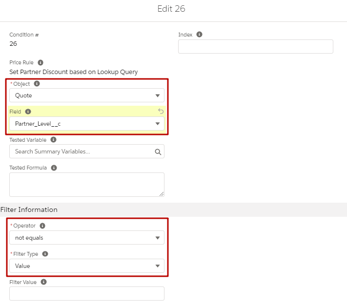 Salesforce CPQ New Price Condition Fields and Picklists
