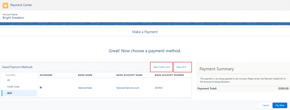 Salesforce Billing Payment Center