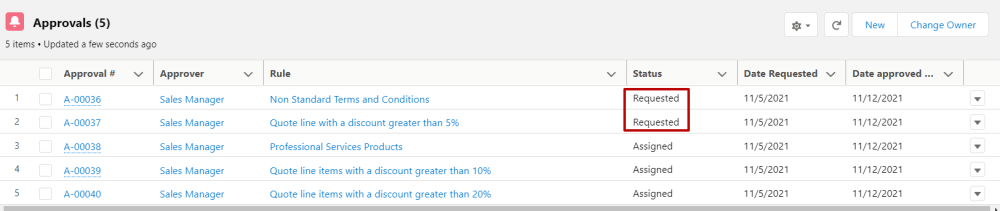 Advanced Approvals Unchain and Chain rules result