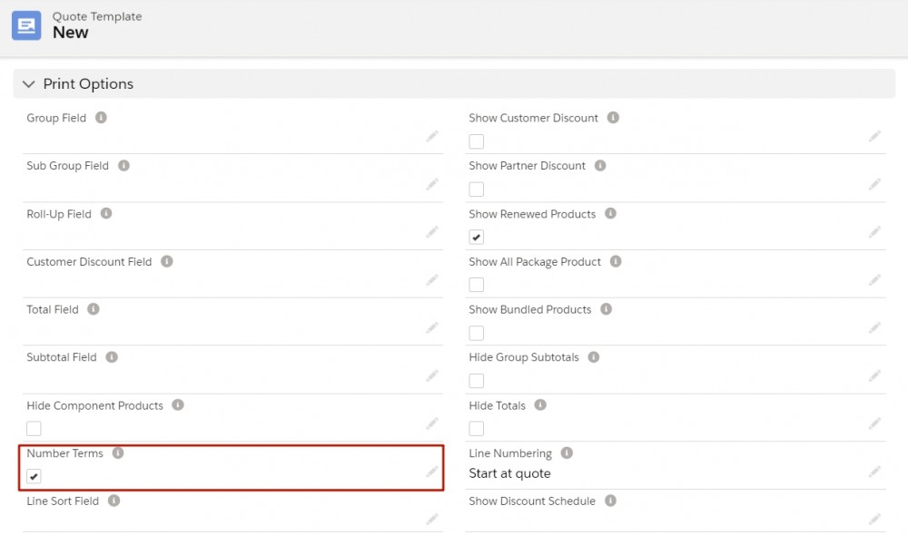 Salesforce CPQ Quote Template Fields and Checkboxes